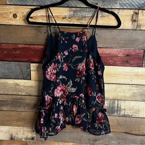 Patrons Of Peace Navy Floral Tank Small - Picture 2 of 11